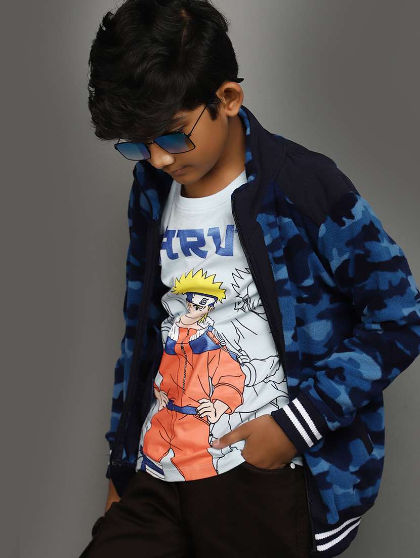 boys blue camouflage print sweatshirt - 20589737 - Standard Image - 2