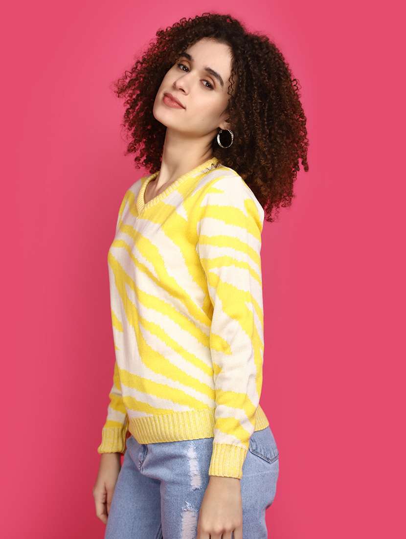 Women Self Design Pullover - 20589838 -  Standard Image - 2