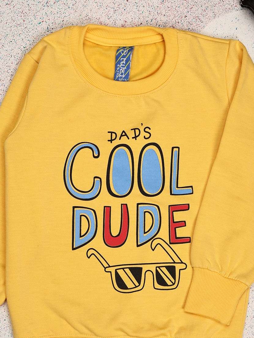 boys round neck typographic regular sweatshirt - 20589839 -  Standard Image - 2