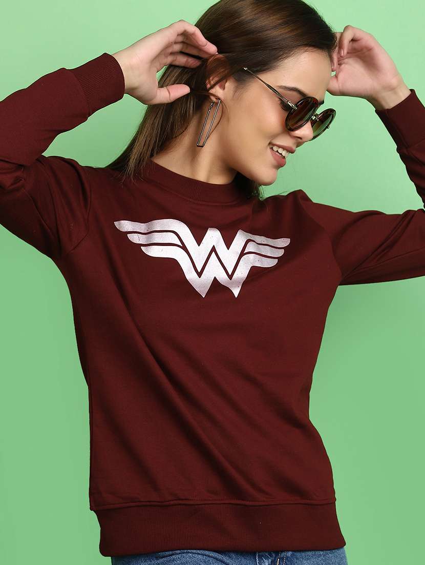 women round neck graphic sweatshirt - 20589906 -  Standard Image - 2