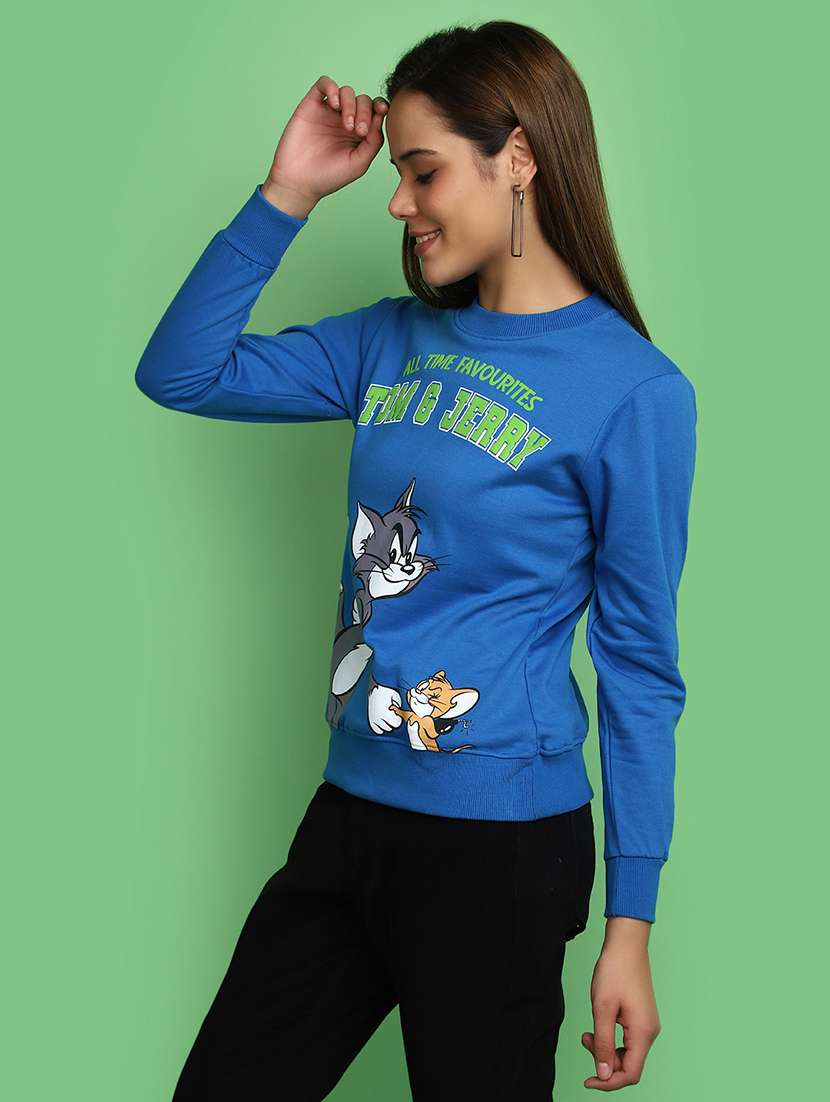 blue graphic print sweatshirt - 20589909 -  Standard Image - 2