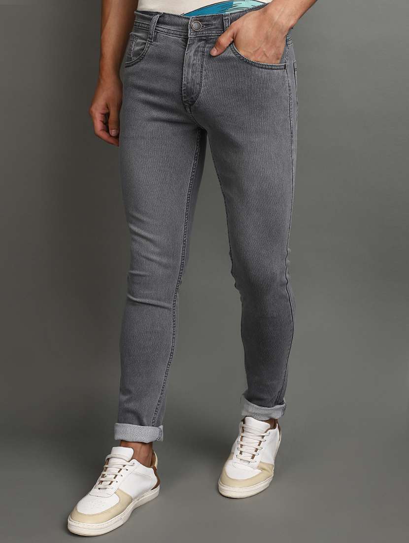 men mid rise plain denim jeans - 20589914 -  Standard Image - 2
