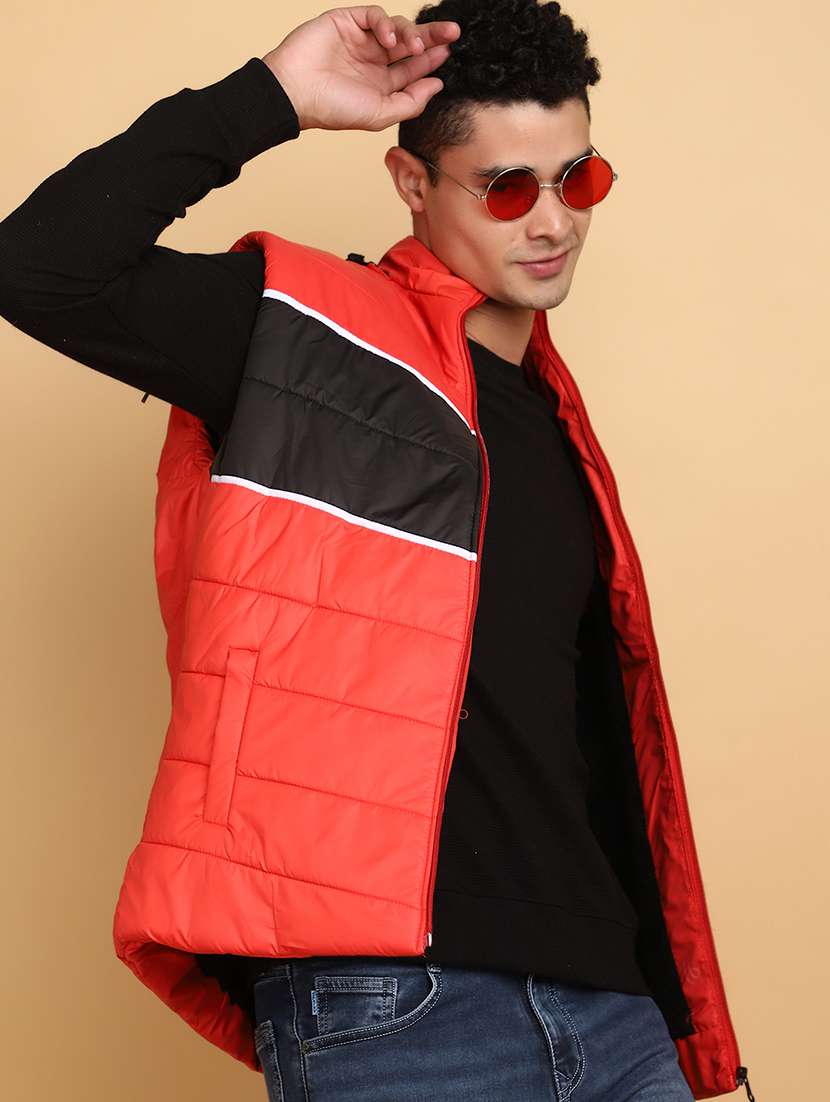 men sleeveless color block quilted jacket - 20589952 -  Standard Image - 2