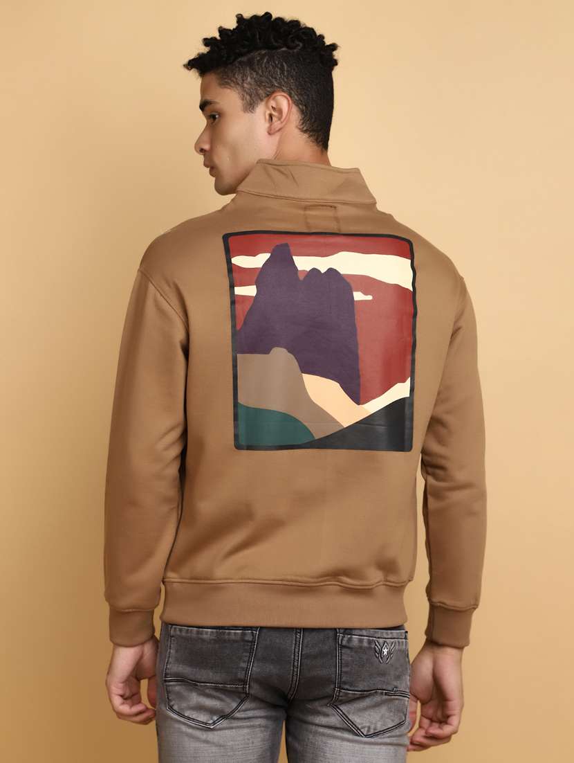 men back print long sleeve sweatshirt - 20590035 - Standard Image - 2