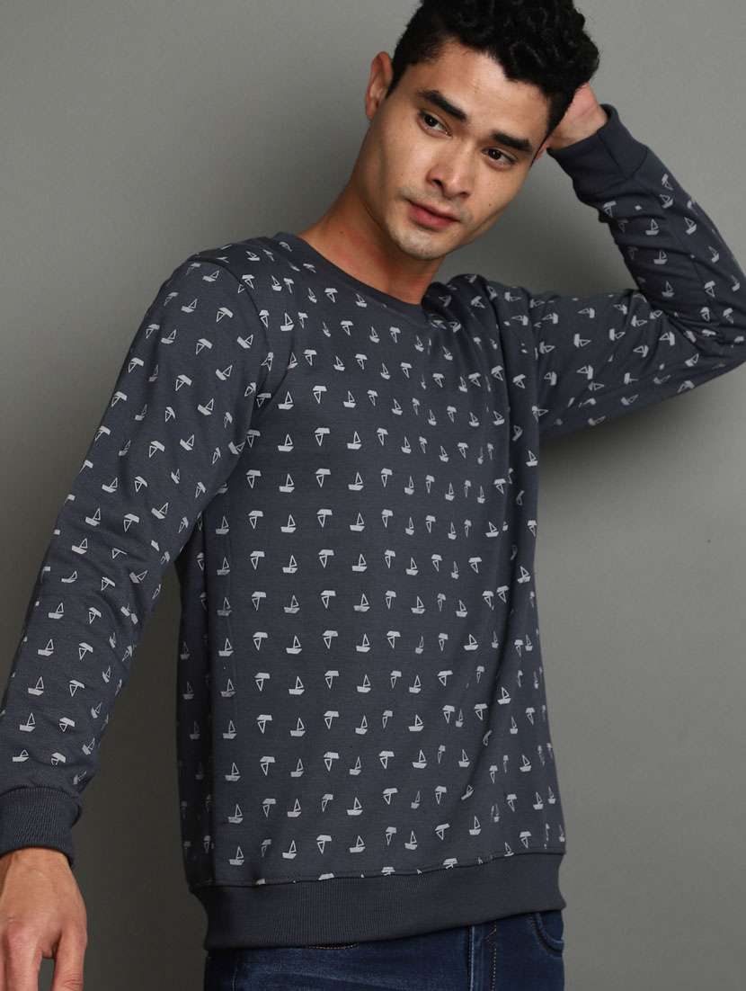 men round neck long sleeve sweatshirt - 20590950 - Standard Image - 2