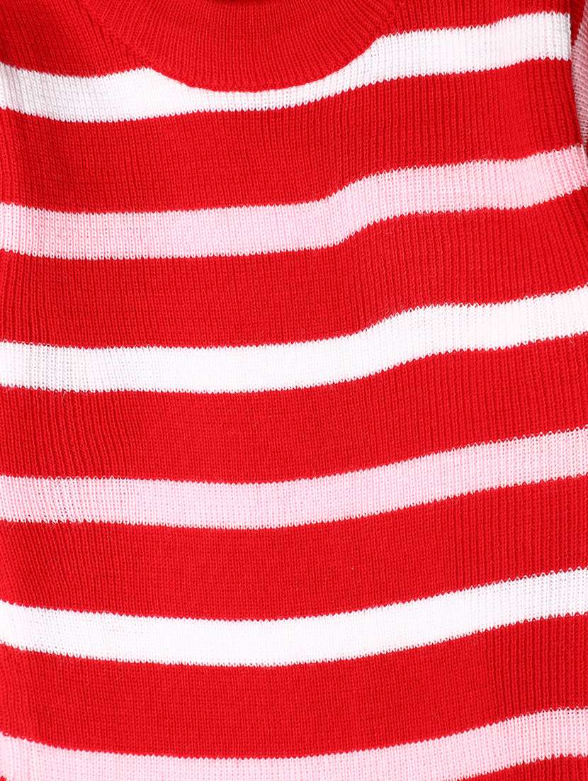 girls stripes self design sweatshirt - 20591037 -  Standard Image - 2
