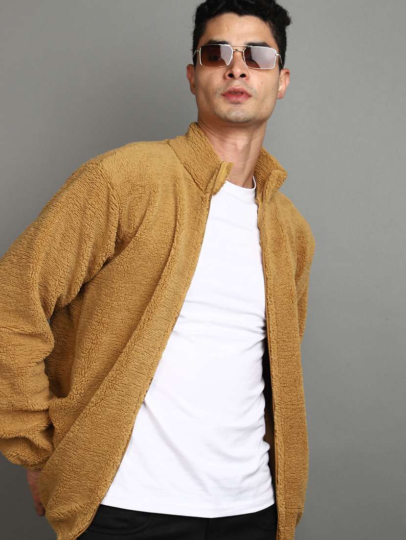 brown cotton casual jacket - 20591087 -  Standard Image - 2