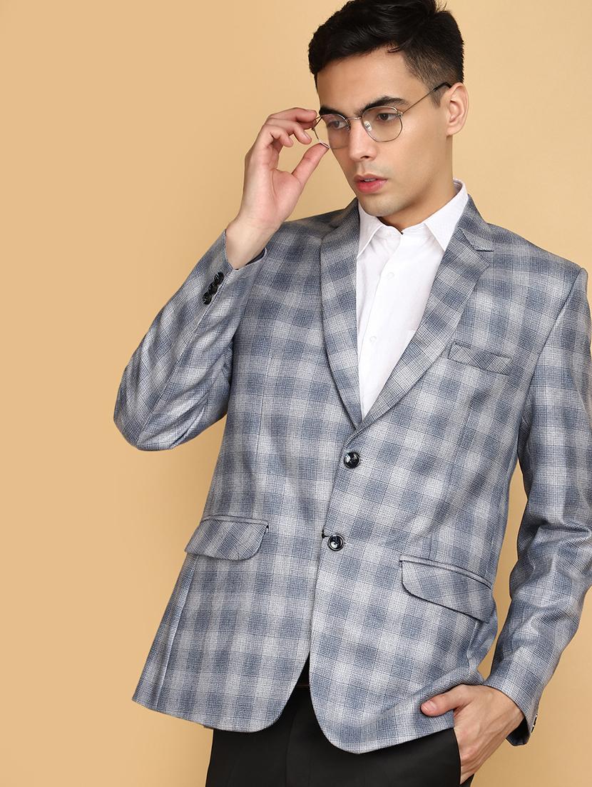 blue cotton blazer - 20591115 - Standard Image - 2