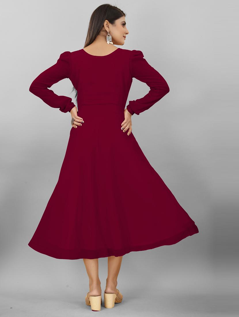 women lace work rayon a-line dress - 20592314 - Standard Image - 2