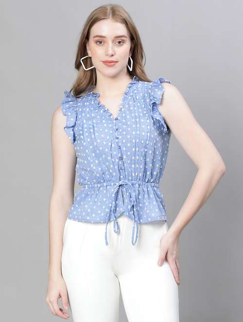 women self designed sleeveless regular top - 20592350 -  Standard Image - 0