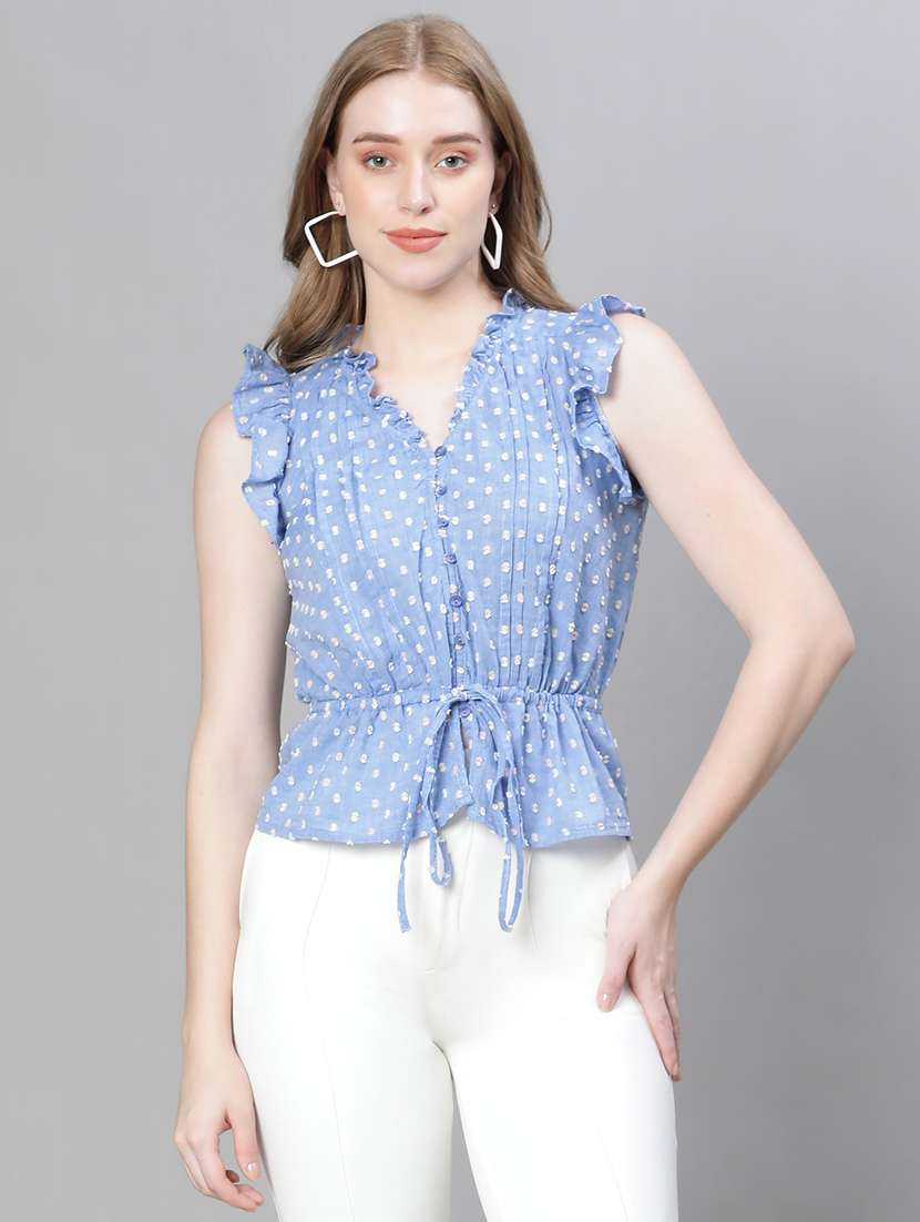 women self designed sleeveless regular top - 20592350 -  Zoom Image - 0