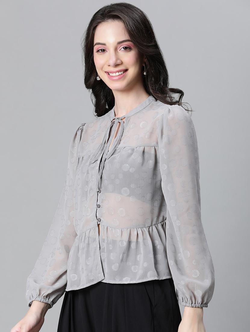 women self designed puff sleeves top - 20592363 - Standard Image - 2