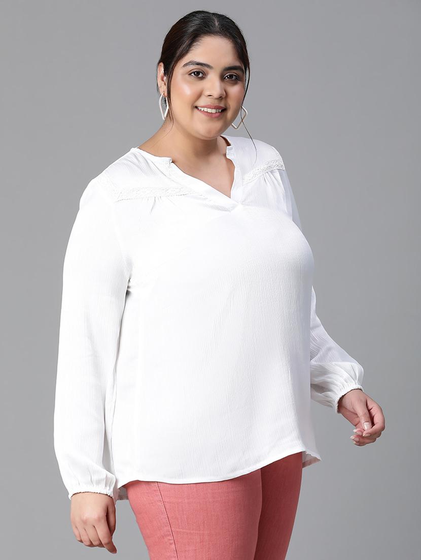 plus size women solid straight top - 20592378 - Standard Image - 2