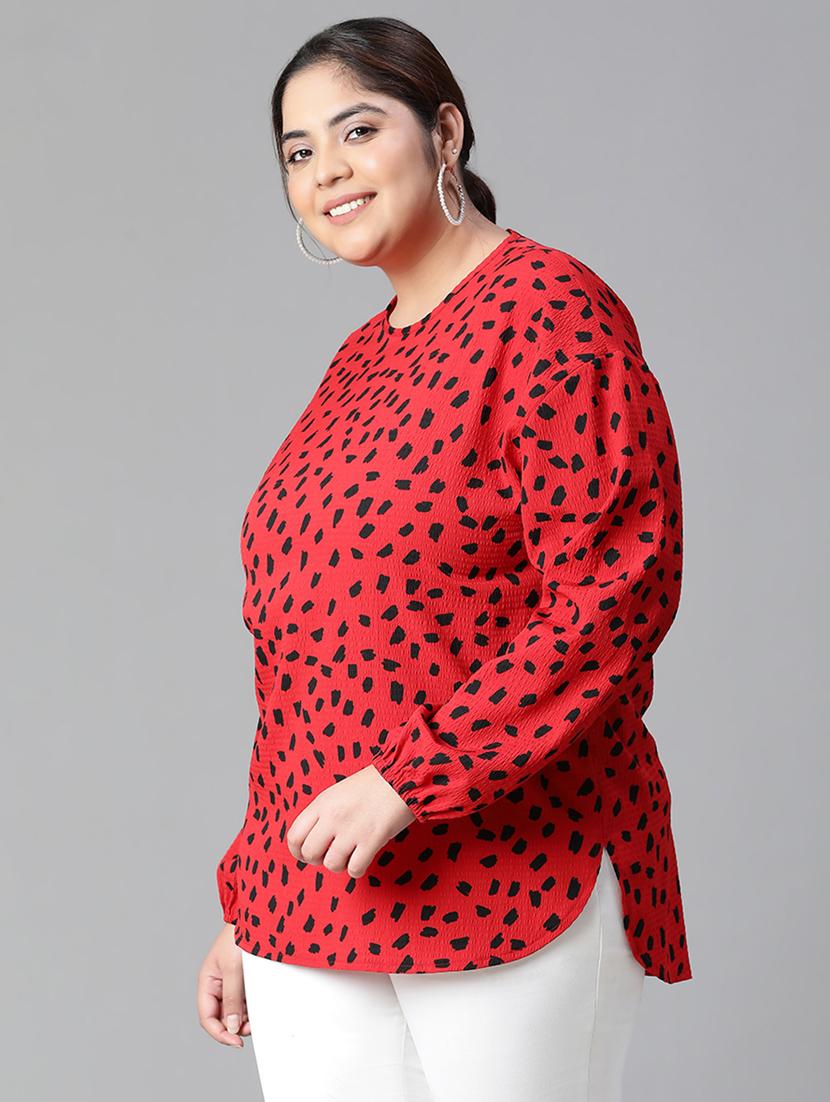 plus size women printed high low top - 20592396 - Standard Image - 2