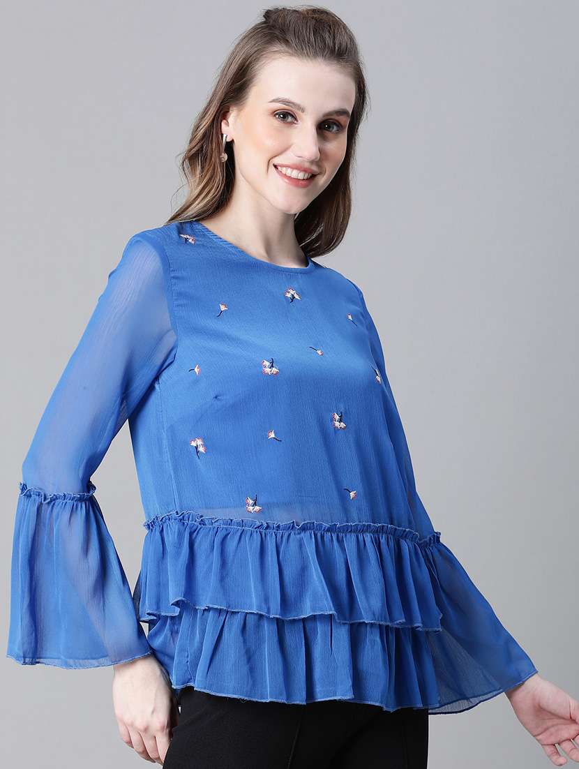 women embroidered layered top - 20592414 - Standard Image - 2