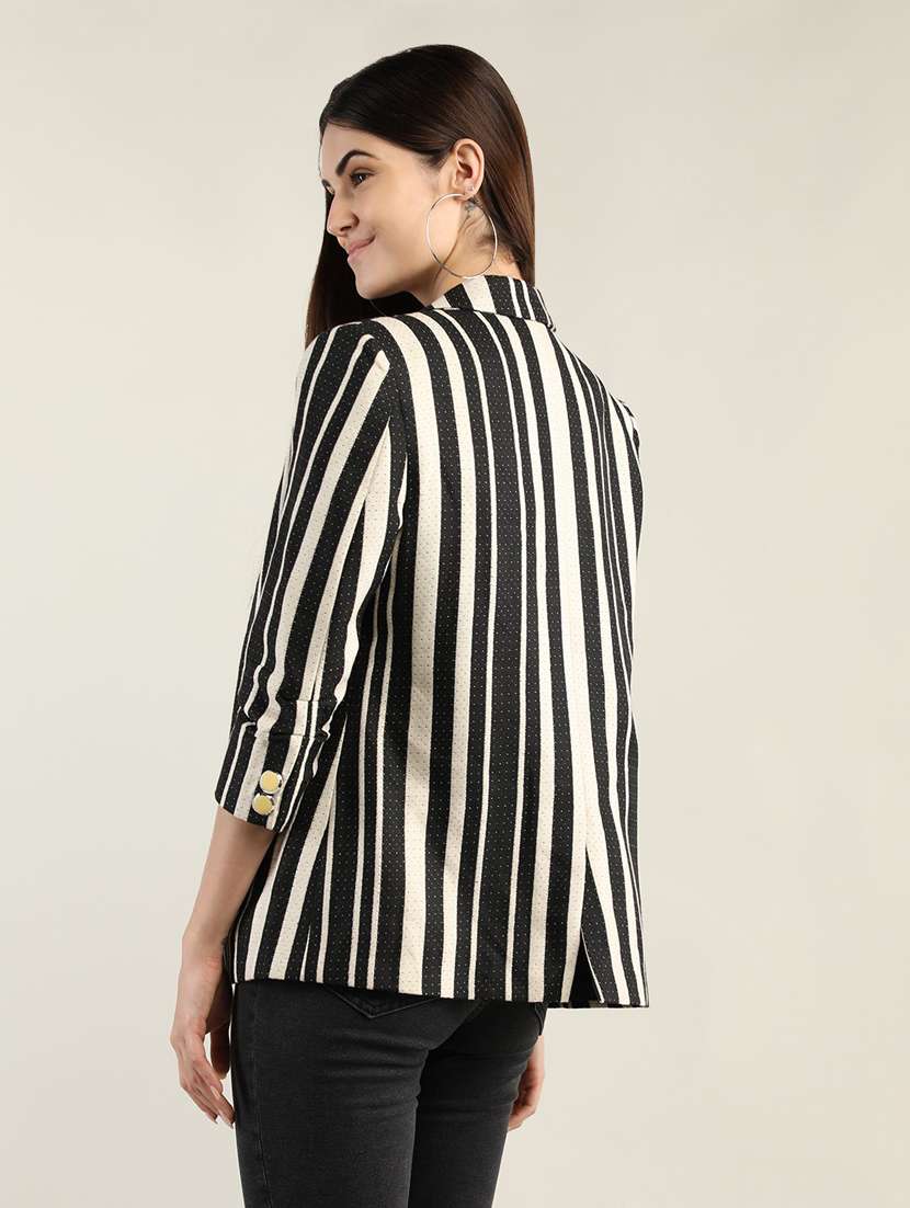 women striped regular coat - 20592511 -  Standard Image - 2