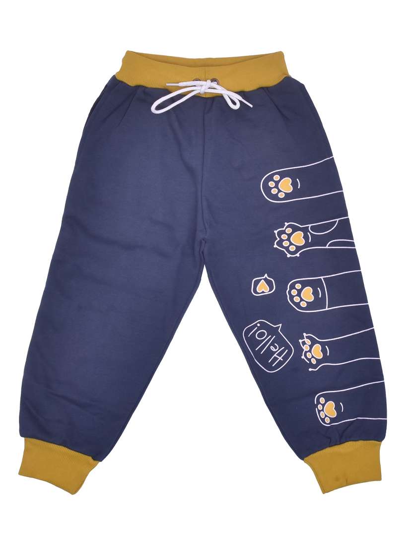 boys mustard & blue printed full length twin set - 20592635 -  Standard Image - 2