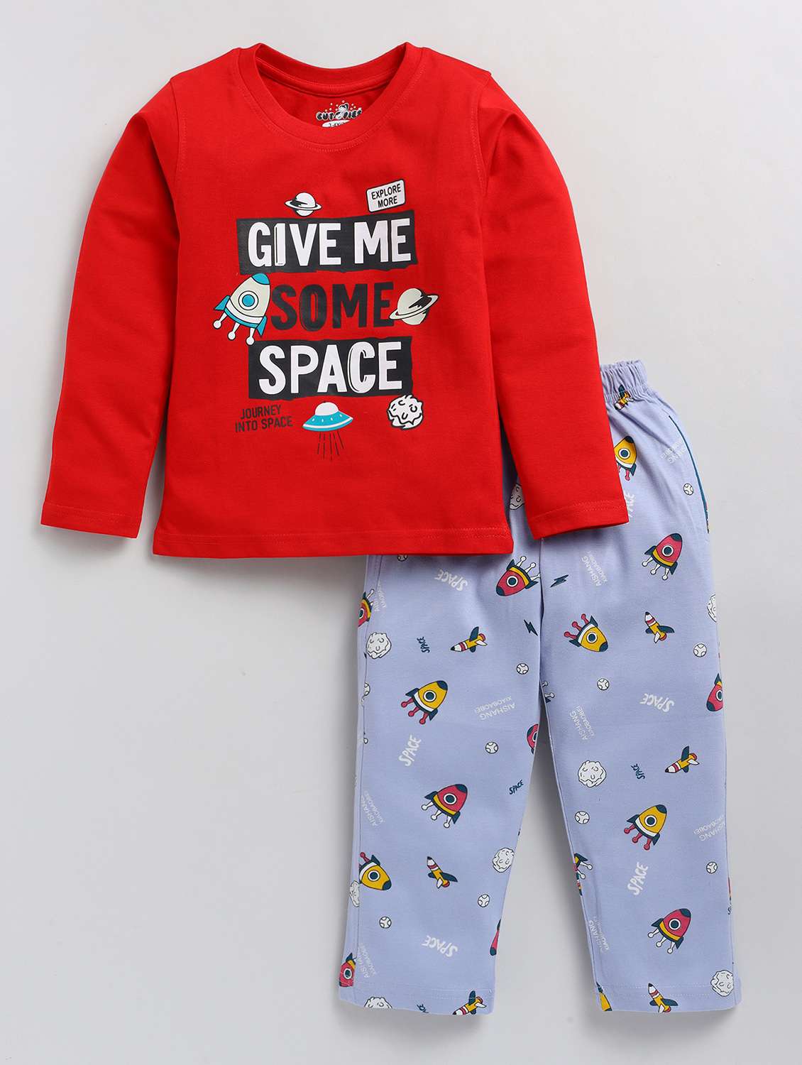boys printed t-shirt & pajama set