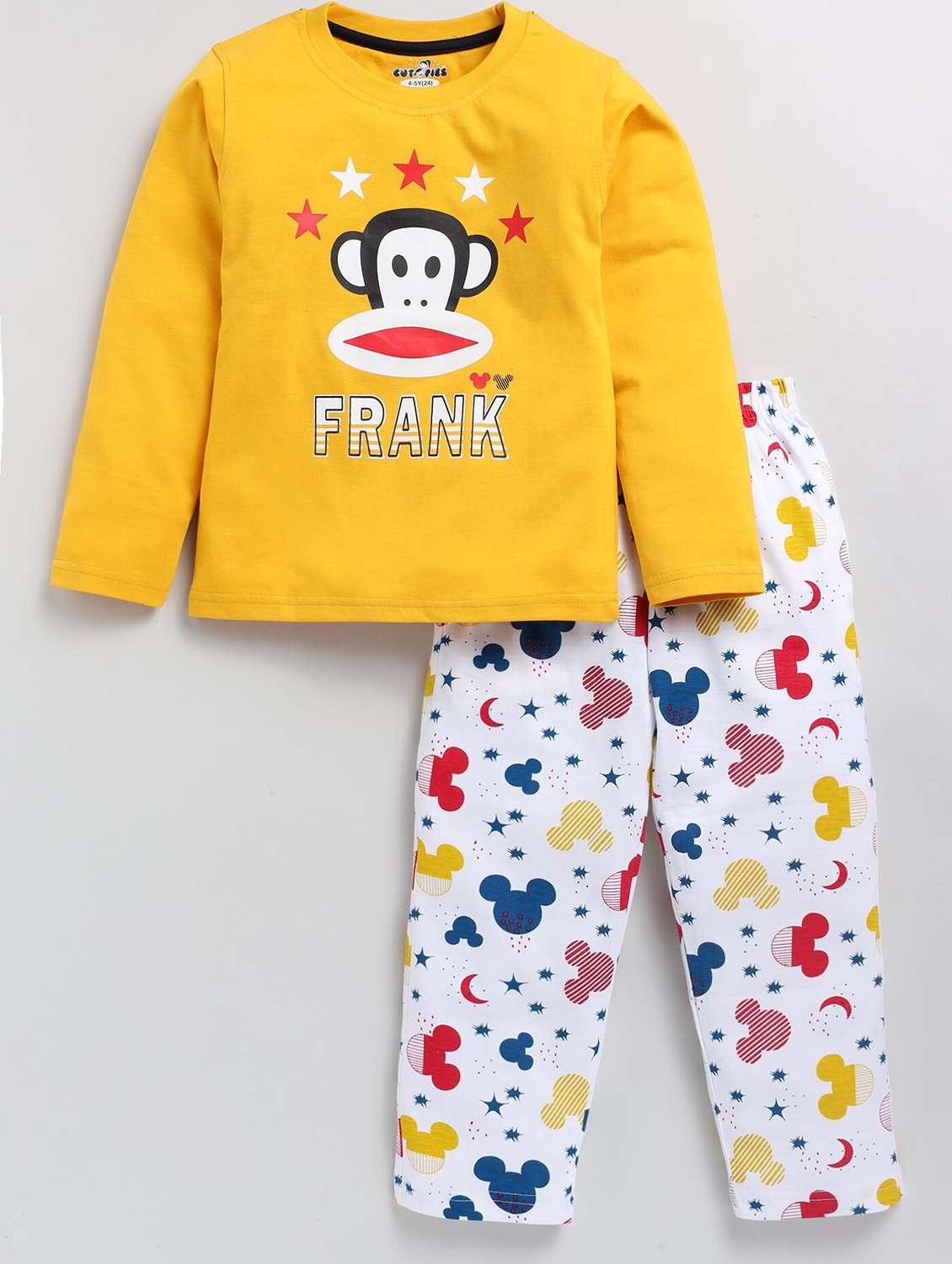 boys printed t-shirt & pajama set