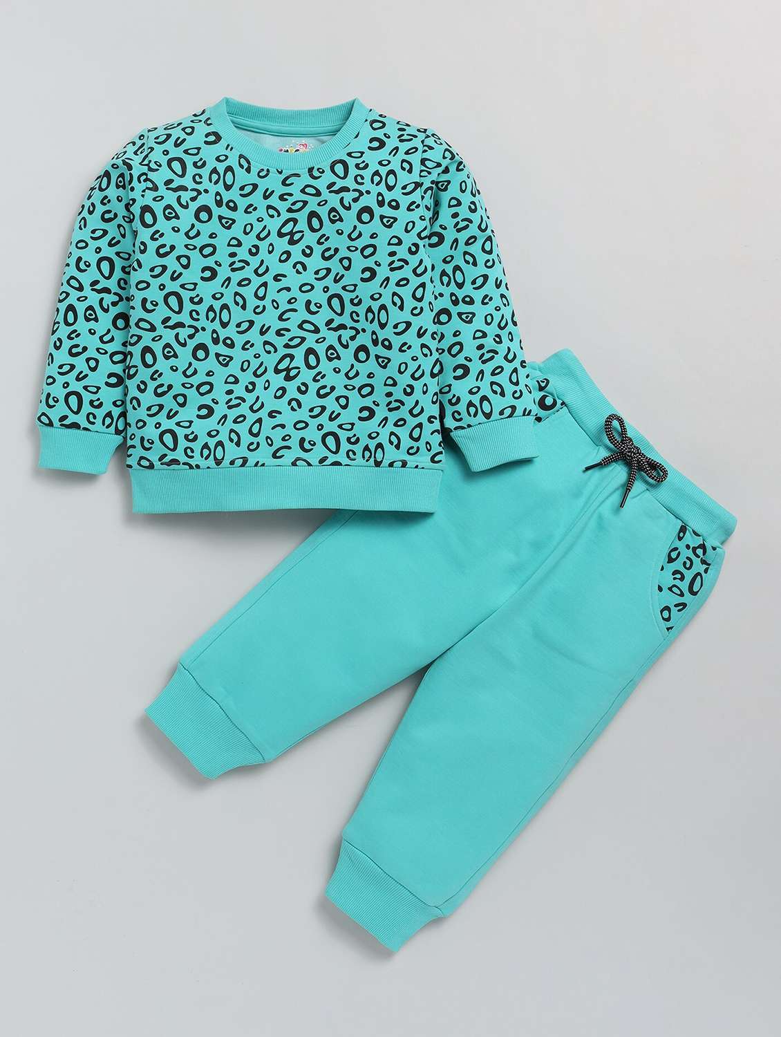 boys printed t-shirt & jogger set