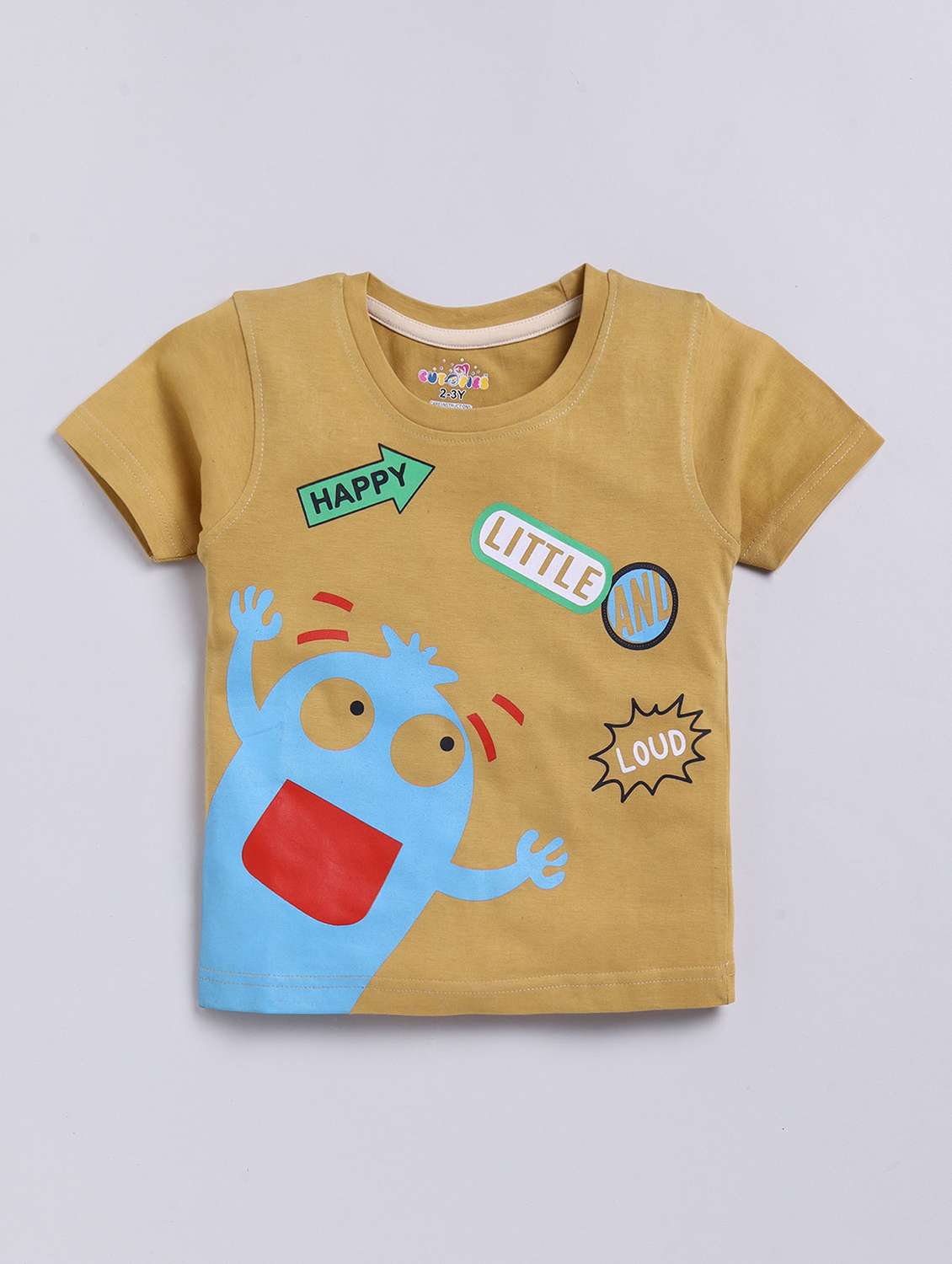 boys brown graphic printed round neck t-shirt pant set - 20593015 -  Standard Image - 2