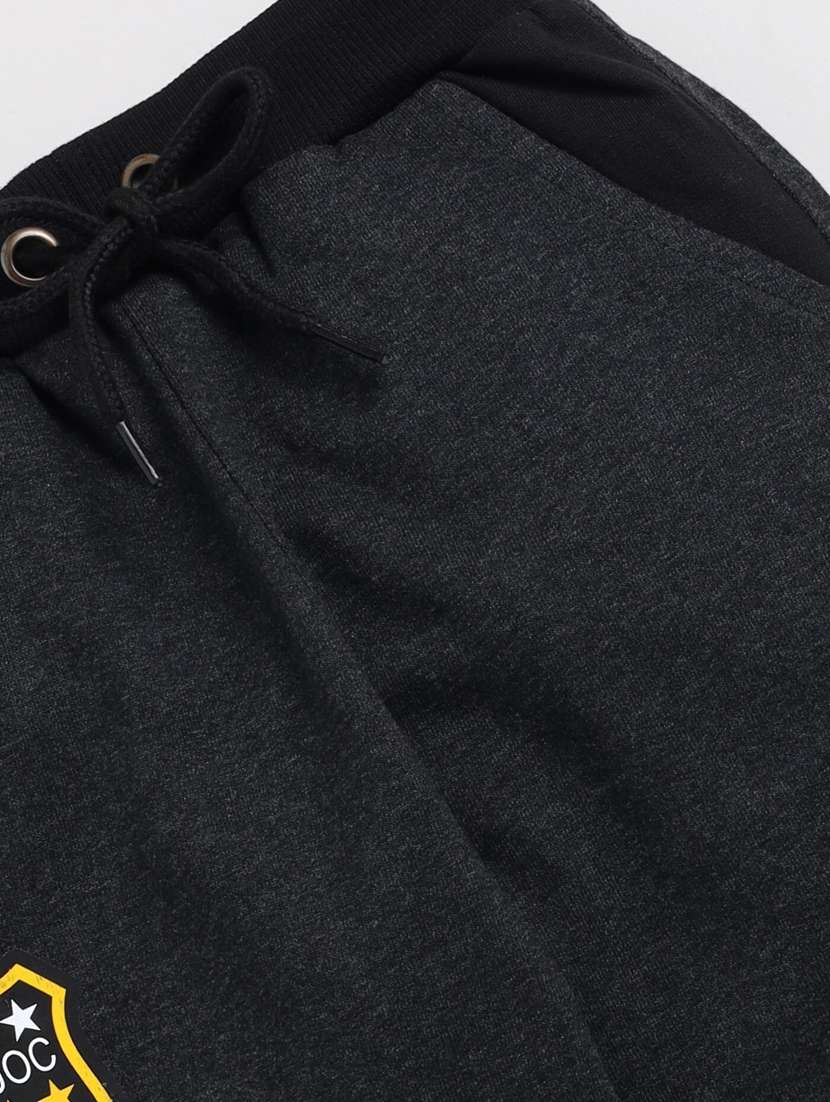 boys black solid regular joggers - 20593072 -  Standard Image - 2