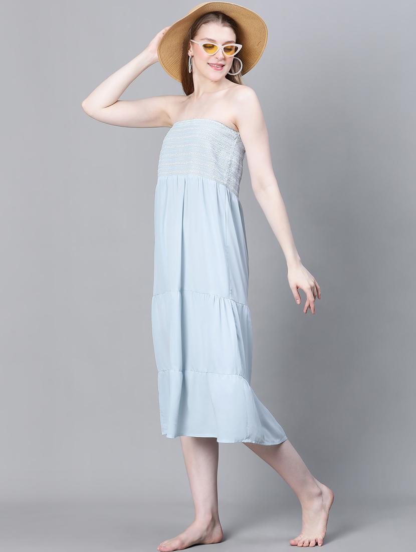 women blue solid coverup - 20594078 -  Zoom Image - 0