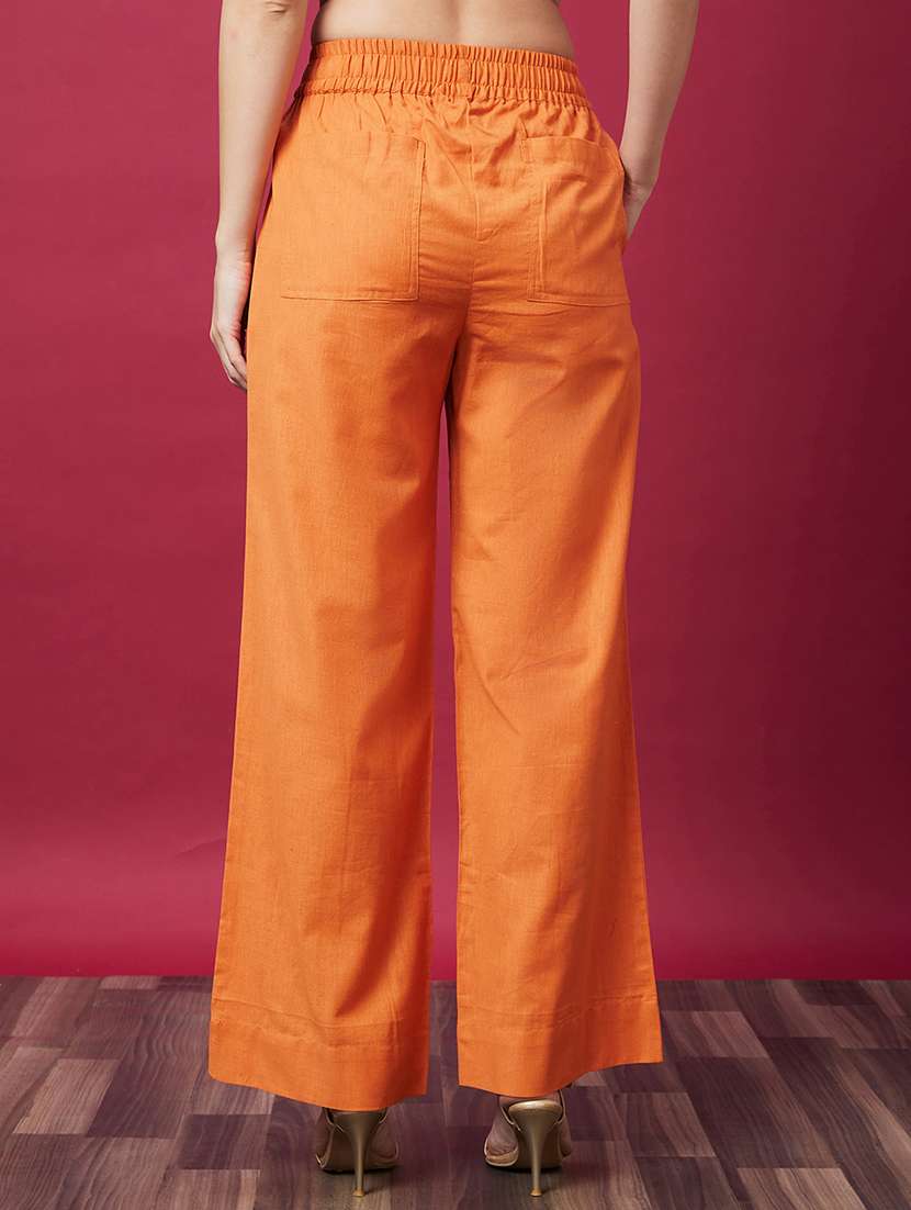 women solid wide leg trouser - 20594210 -  Standard Image - 2