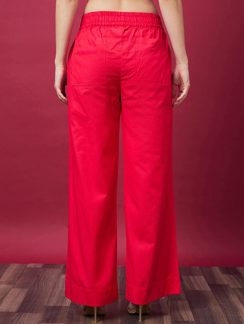 women solid wide leg trouser - 20594211 - Standard Image - 2