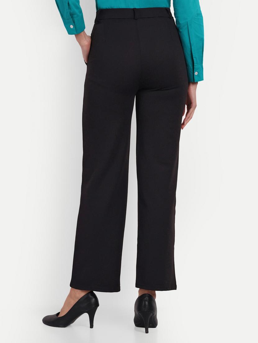 black viscose pleated trouser - 20594335 - Standard Image - 2