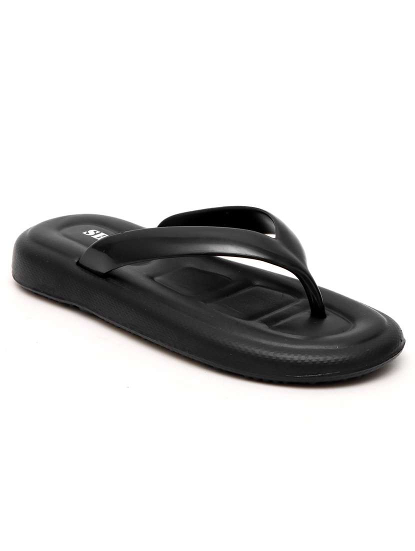 women solid black flip flop - 20594485 - Zoom Image - 0
