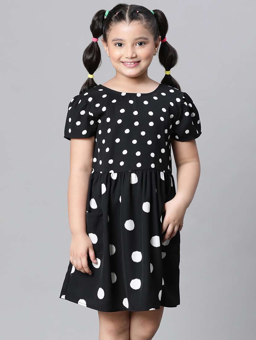 girls round neck short sleeves frock - 20594515 -  Standard Image - 2