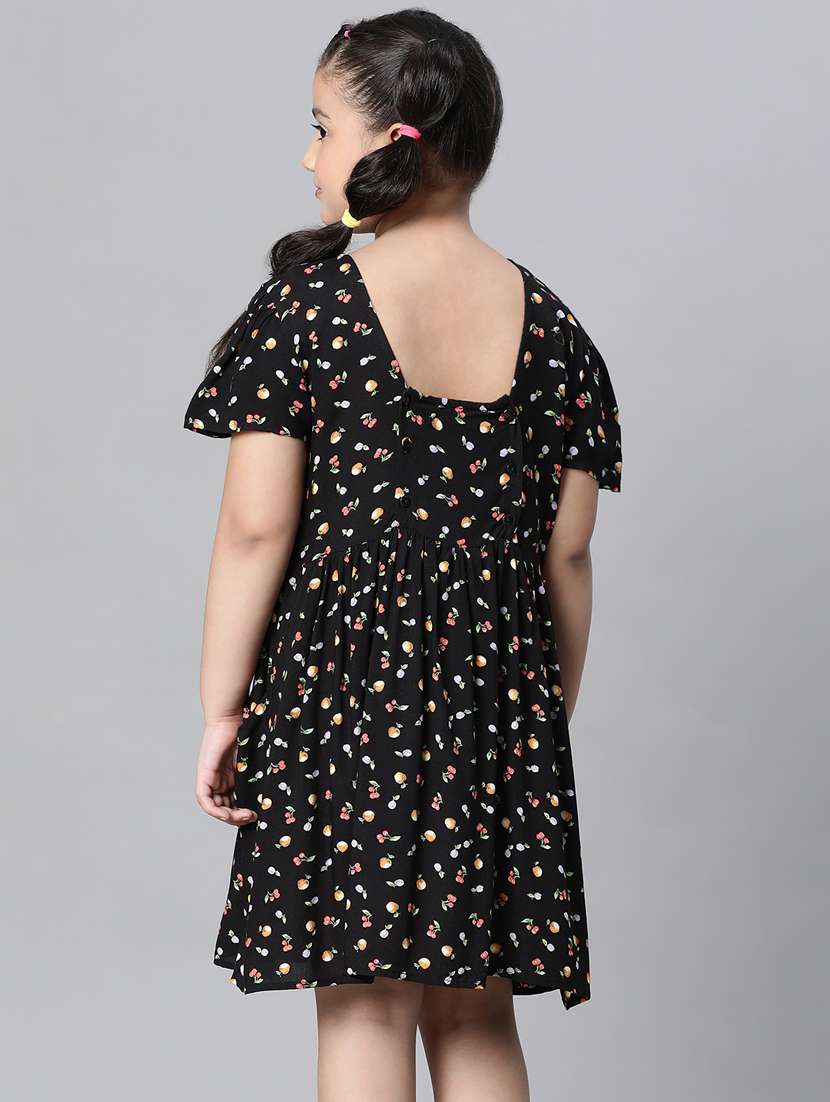 girls round neck short sleeves frock - 20594518 -  Standard Image - 2