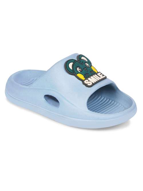 boys light blue detailed flip flop slippers - 20594546 -  Standard Image - 0