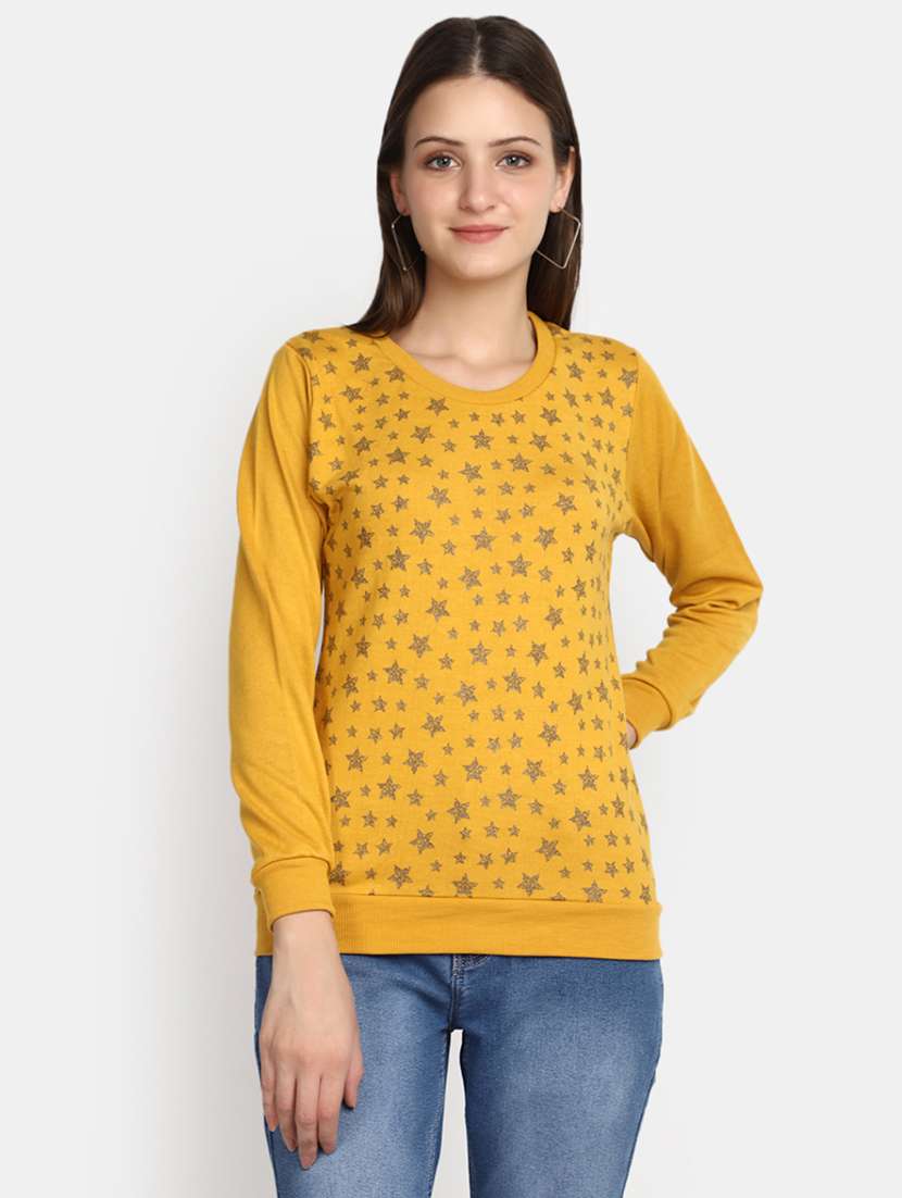 women printed long sleeves pullover