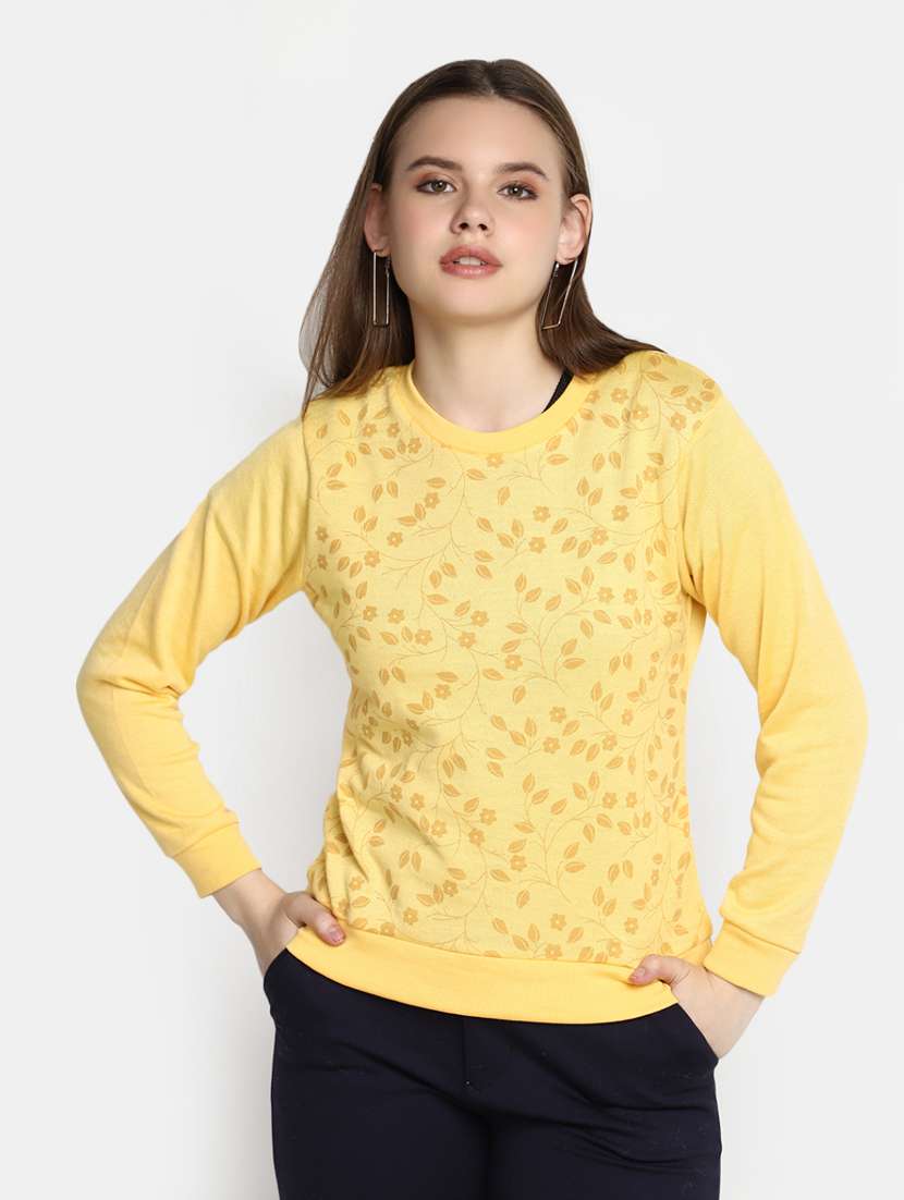 women printed long sleeves pullover