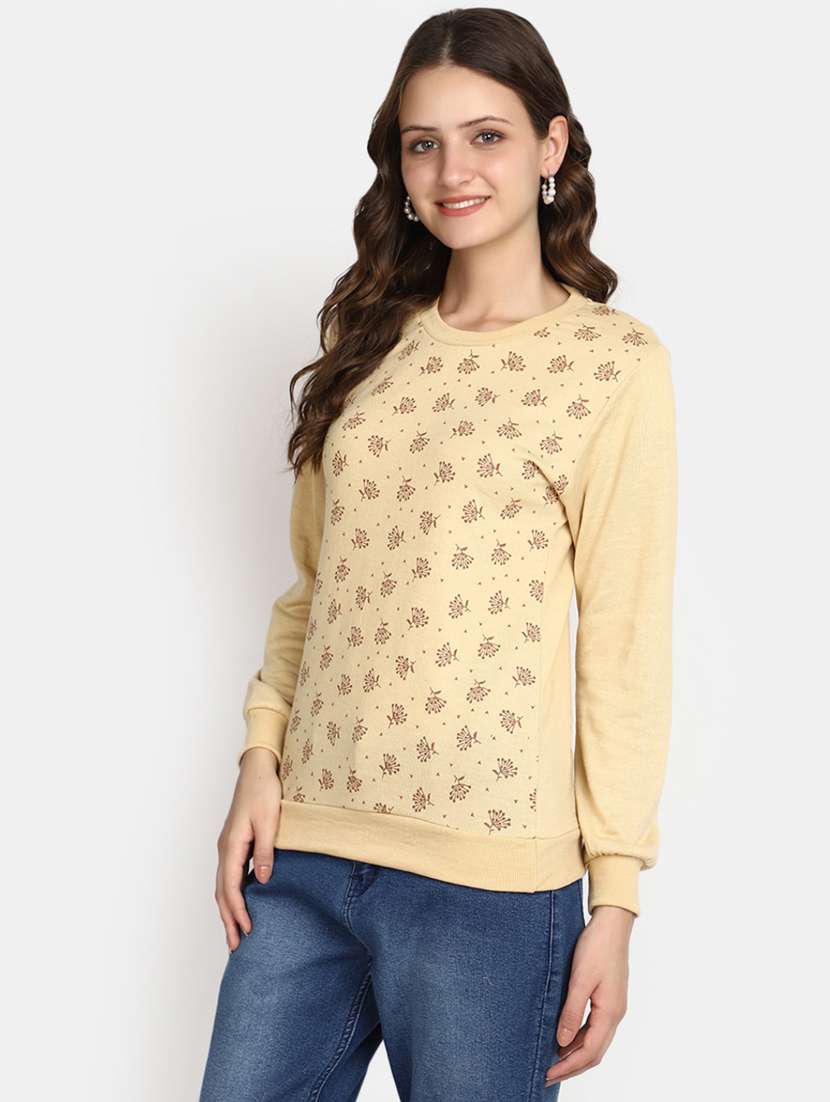 women printed long sleeves pullover - 20594758 - Standard Image - 2