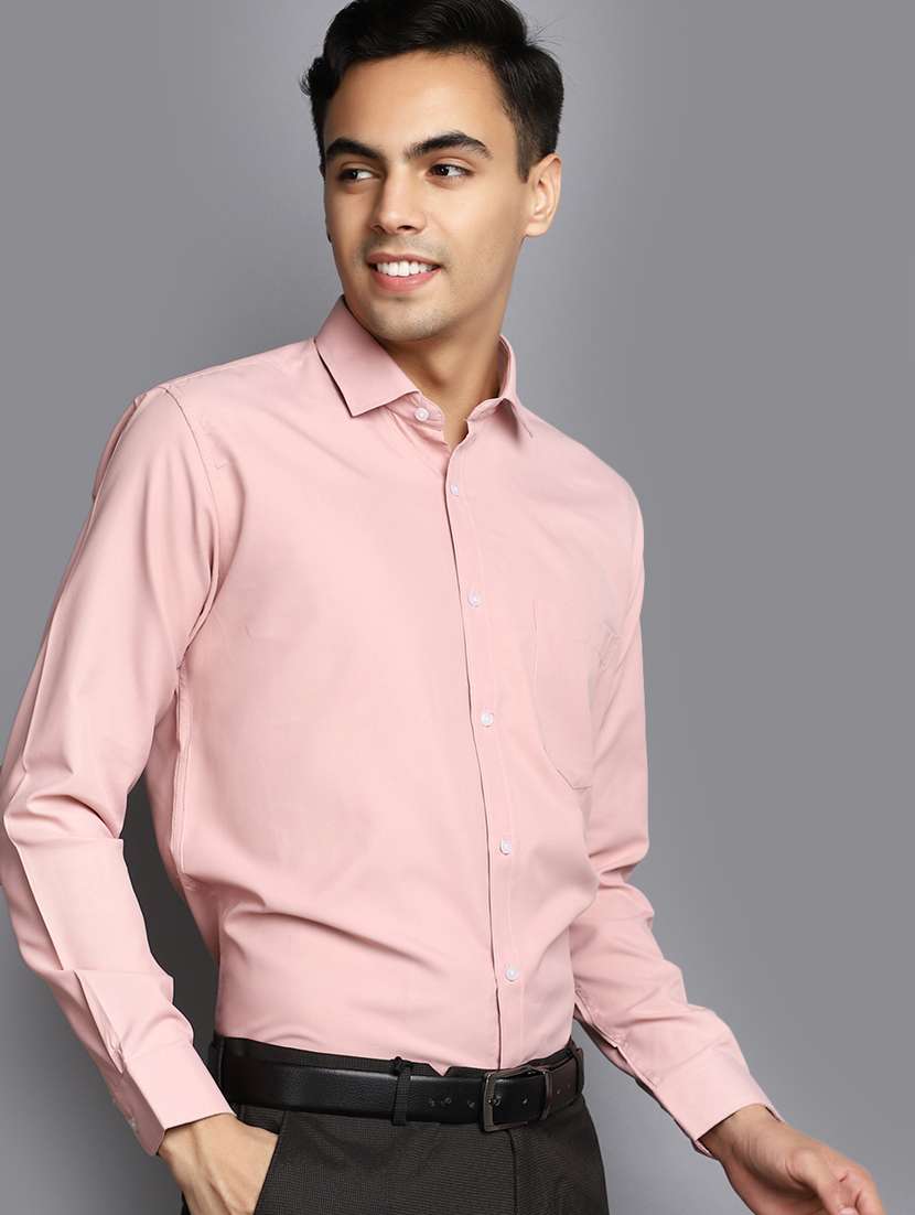 men solid pink formal shirt - 20594916 -  Standard Image - 2