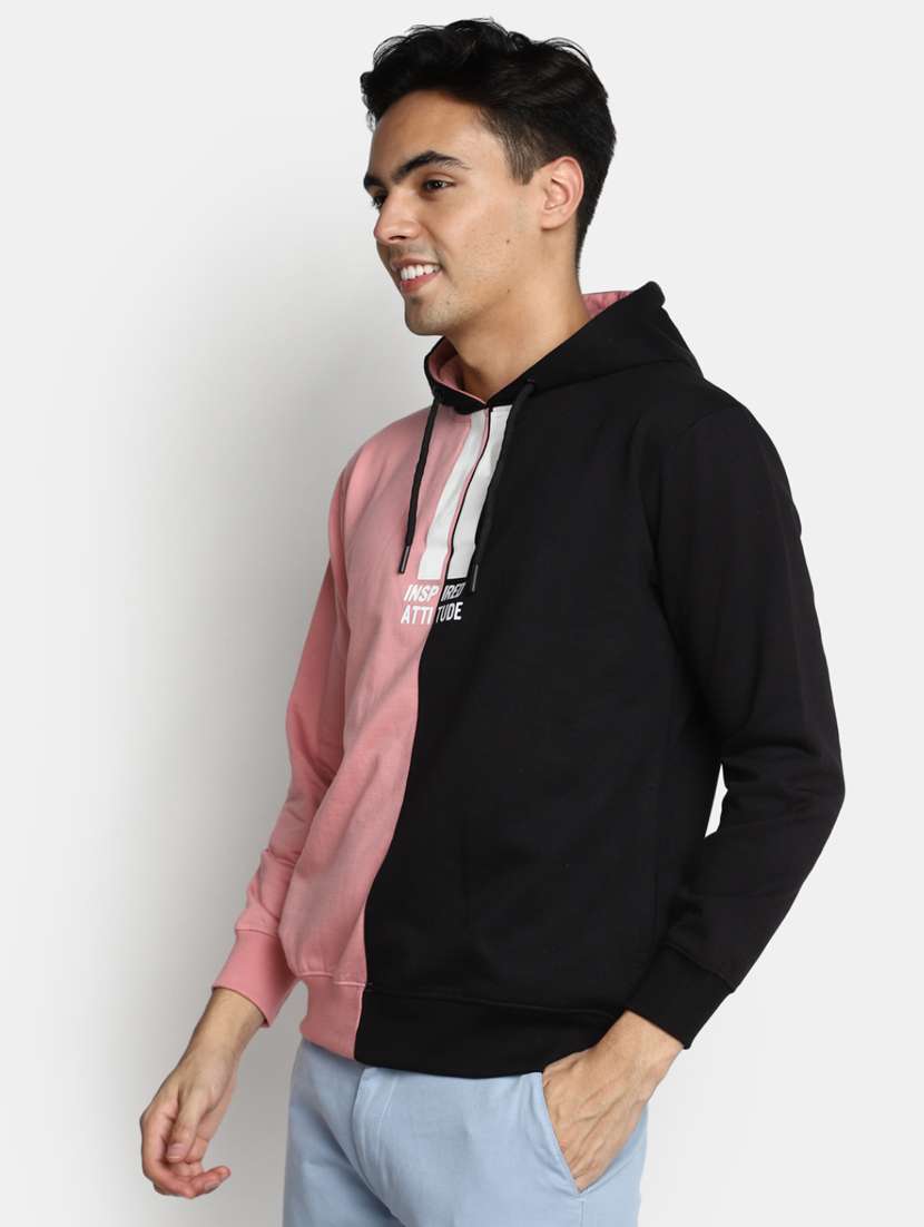 women color blocked hooded sweatshirt - 20595009 -  Standard Image - 2