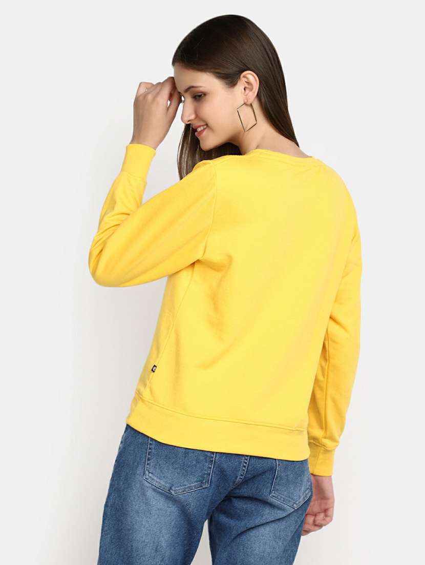 women long sleeved chest print sweatshirt - 20595043 -  Standard Image - 2