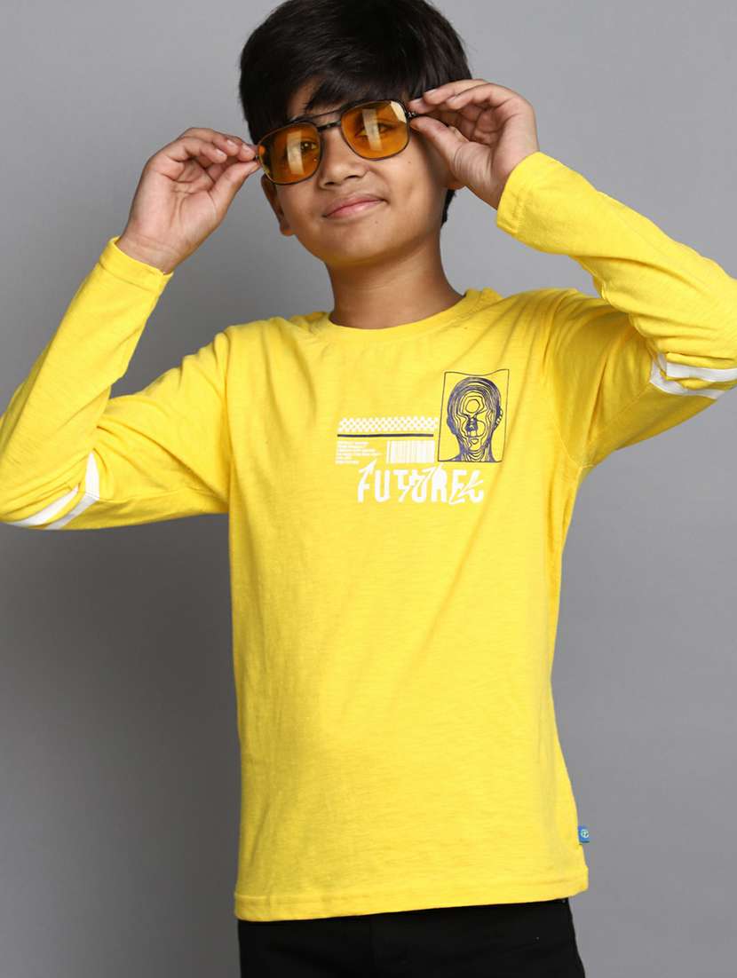 boys placement printed sleeve stripe detailed t-shirt - 20595216 -  Standard Image - 2