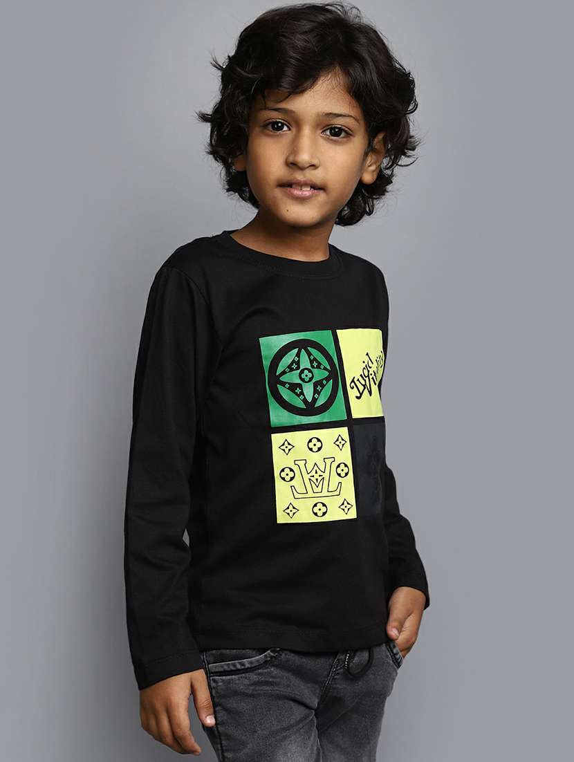 boys round neck graphic regular t-shirt