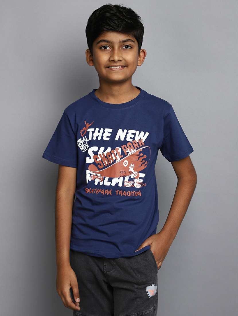 boys blue graphic t-shirt