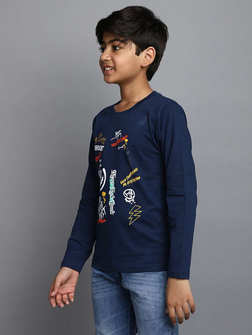 boys long sleeved front print t-shirt - 20595261 -  Standard Image - 2