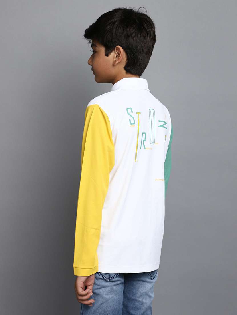 boys colourblocked front & back print t-shirt - 20595298 -  Standard Image - 2