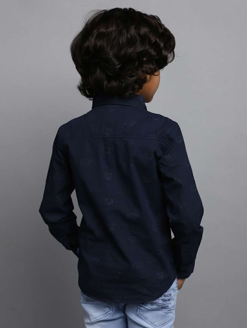 boys blue printed shirt - 20595448 -  Standard Image - 2