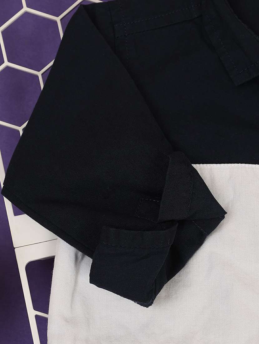 multi color block full sleeve shirt - 20595455 -  Standard Image - 2