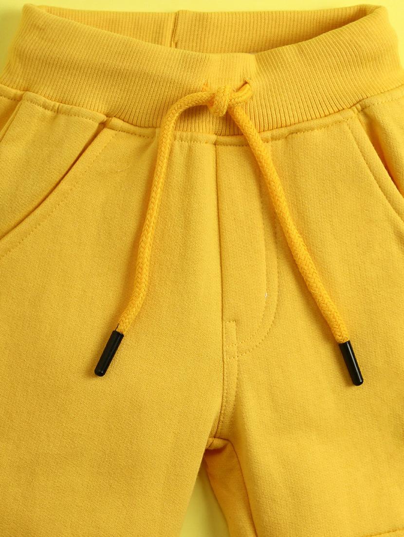 yellow cotton casual joggers - 20595537 - Standard Image - 2