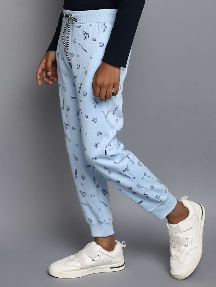 boys purist blue printed trousers - 20595578 -  Standard Image - 2