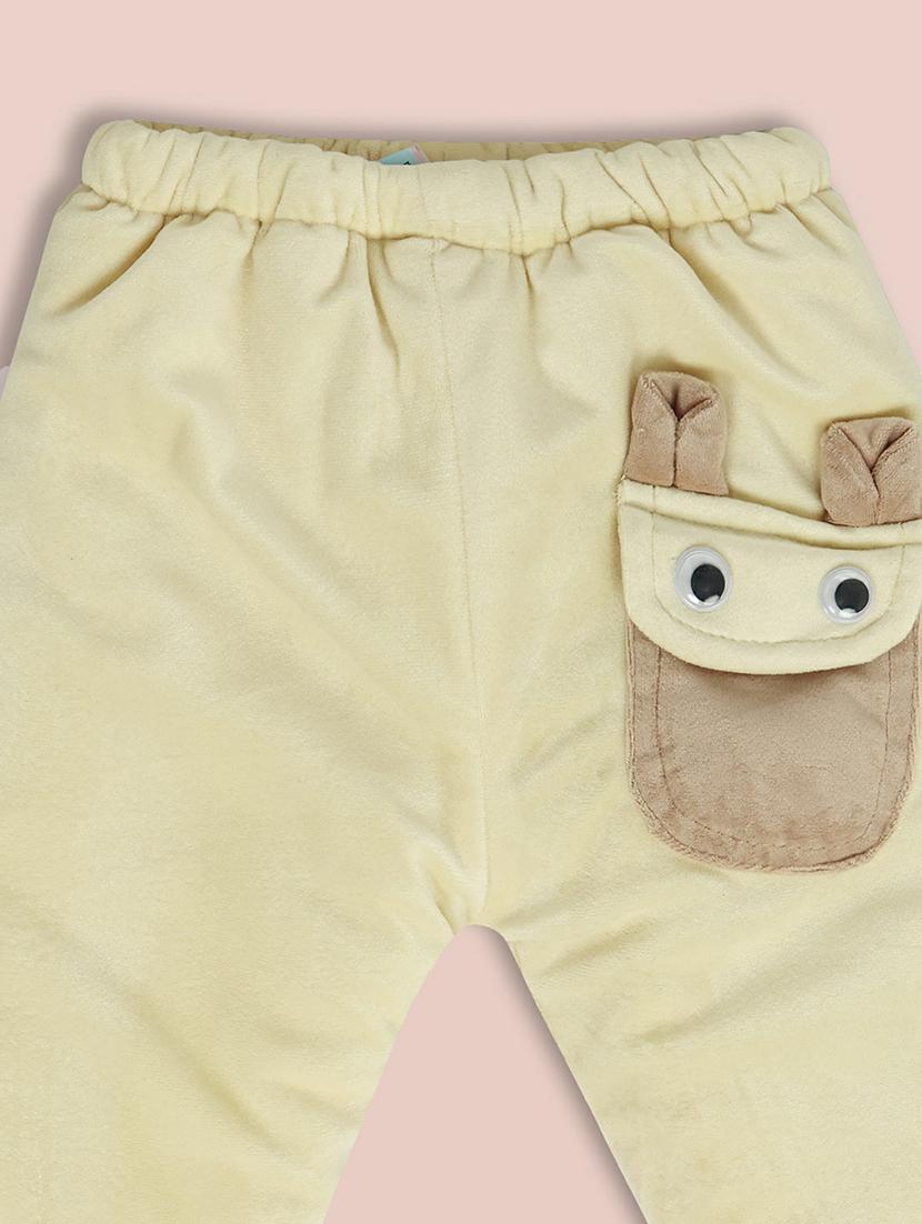 light yellow cotton casual trouser - 20595585 - Standard Image - 2